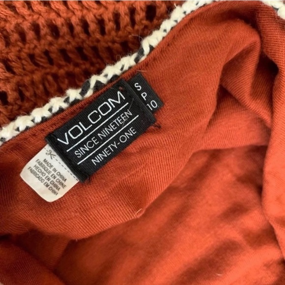 Volcom Copper Geo Crochet Sweater Dress Size-S Excellent Preloved Condition - Picture 6 of 16